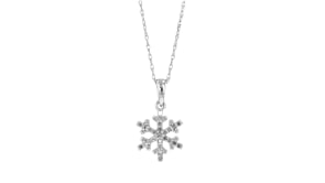 10 ct. t.w. Diamond Snowflake Pendant Necklace in 14kt White Gold