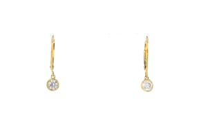 50 ct. t.w. Bezel-Set Diamond Drop Earrings in 14kt Yellow Gold
