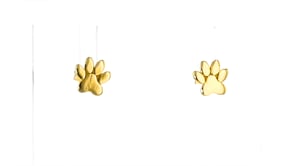 14kt Yellow Gold Petite Animal Paw Stud Earrings
