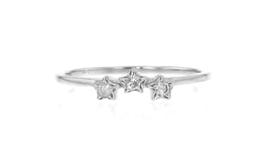 10 ct. t.w. Diamond Three-Star Ring in Sterling Silver