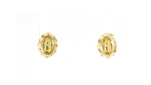 14kt Yellow Gold Mother Mary Petite Stud Earrings