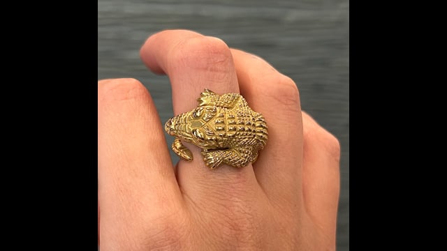 Kieselstein Cord Alligator Ring in 18k Yellow Gold – Filigree Jewelers