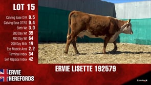 Lot #15 - ERVIE LISETTE 192579