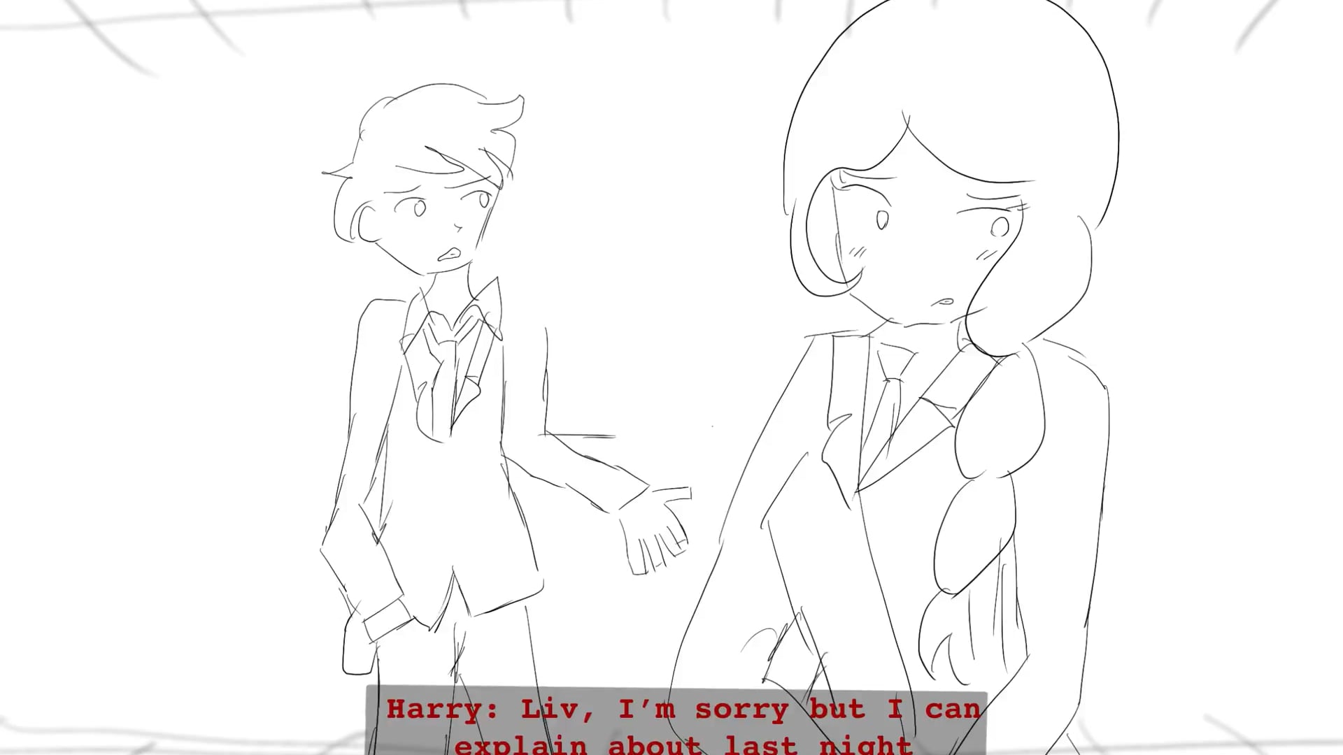 Harry and Olivia: Short Rough Storyboards