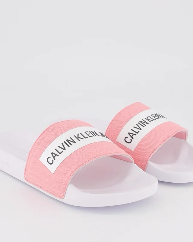 Calvin klein pink online slides