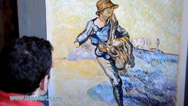 van Gogh | The Sower (after Millet) | Painting Reproduction Video | TOPofART
