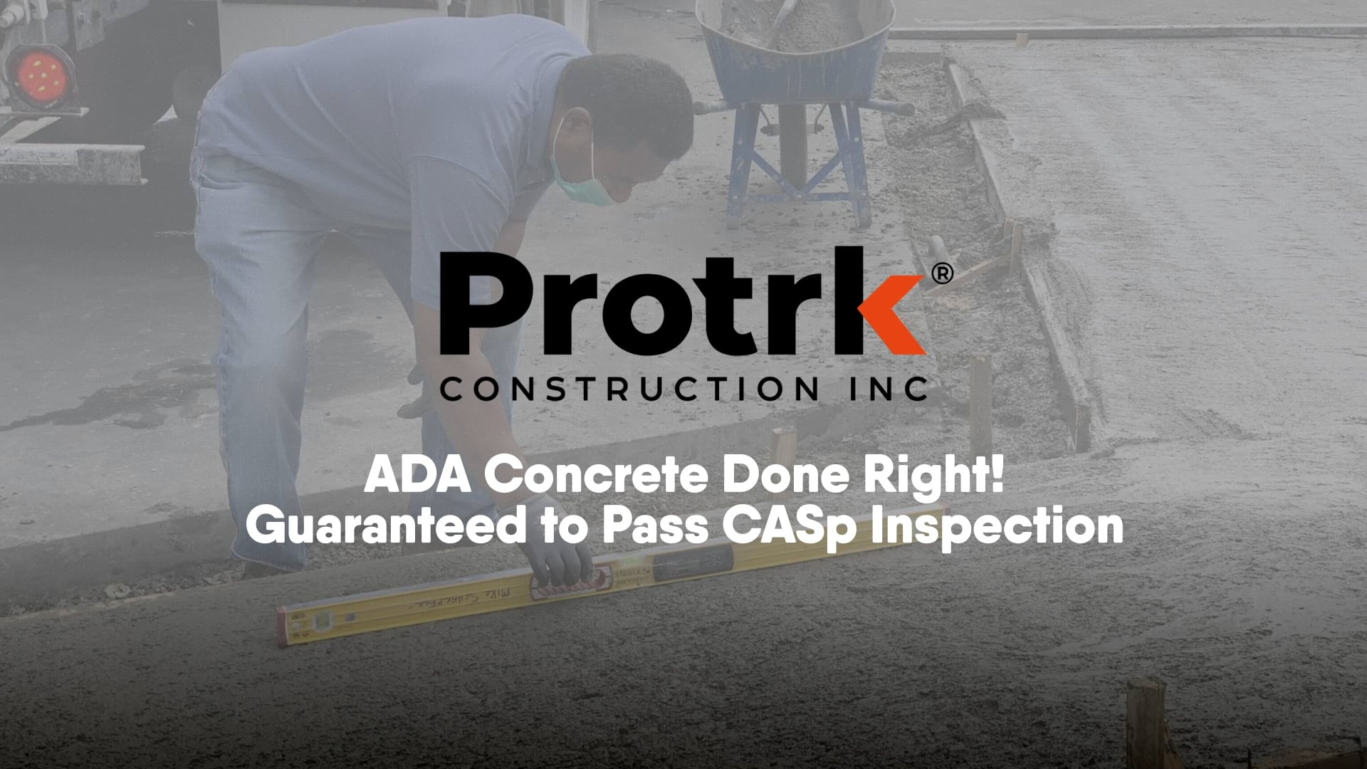 ADA Concrete Done Right! Guaranteed to Pass CASp Inspection on Vimeo