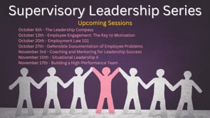 Supervisory Leadership Series: Making the Transition video