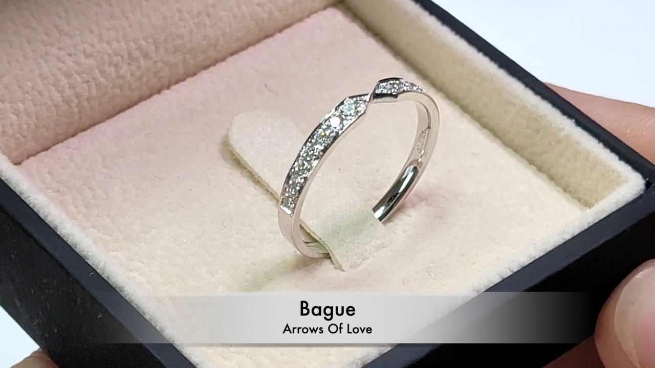 Anello Arrows of Love - Oro Bianco & Diamanti | Gemperles