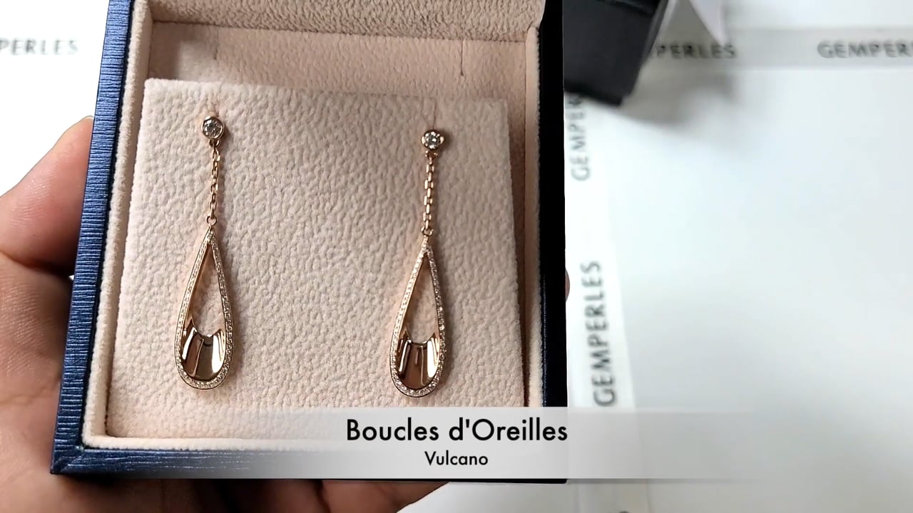 Orecchini Vulcano - Oro Giallo & Diamanti | Gemperles