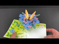 Flowers with butterfly pop-up card