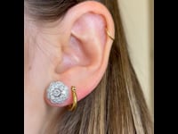 Diamond, Platinum Earrings 26-0481
