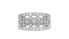 1.00 ct. t.w. Diamond Checkered Ring in 14kt White Gold