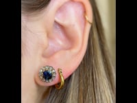 Zaffiro, diamante, orecchini da 18 ct 11520-2305
