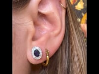 Sapphire, Diamond, 18ct Earrings 12887-8063