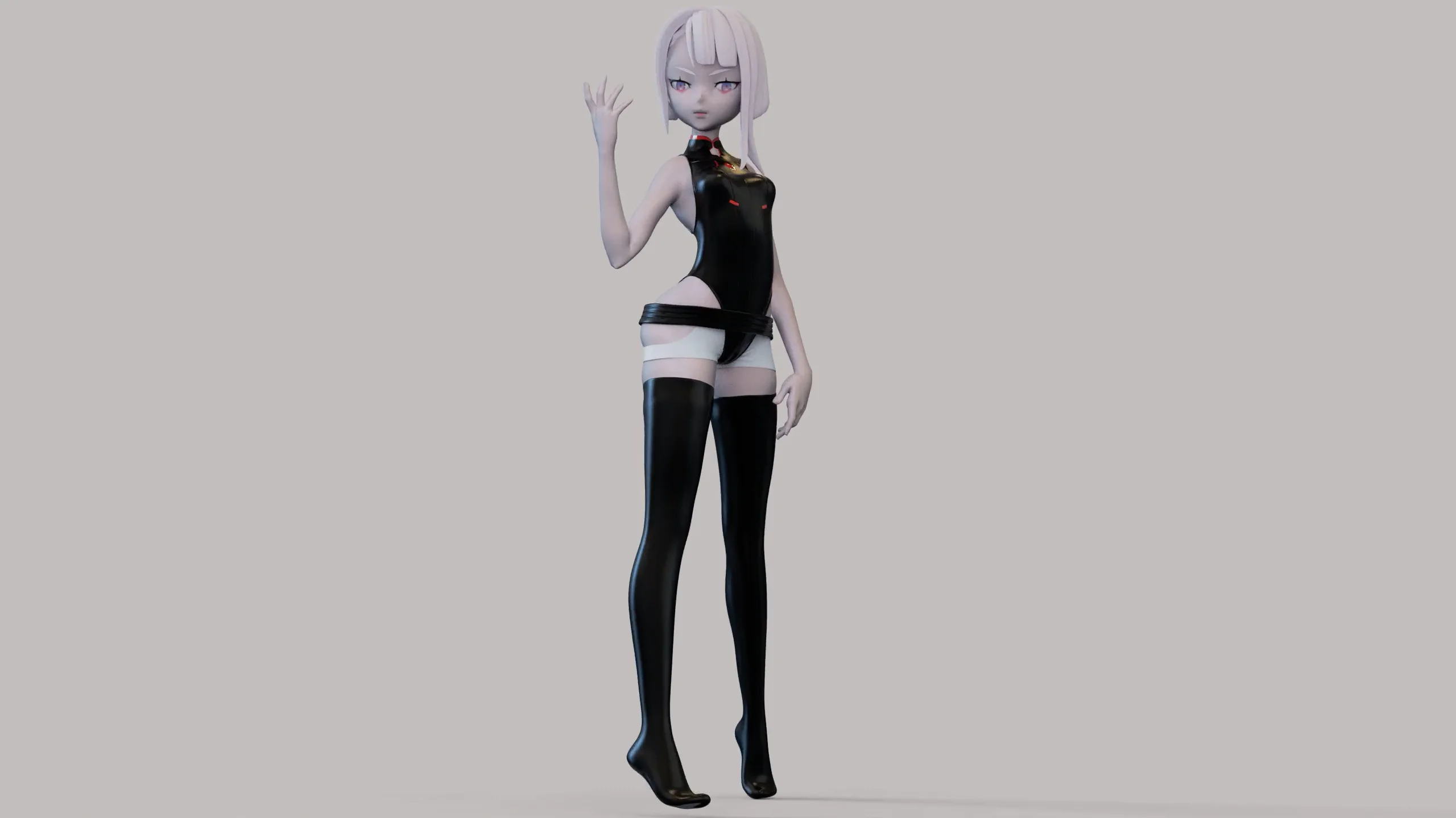 LUCY CYBERPUNK EDGERUNNER 3D model rigged