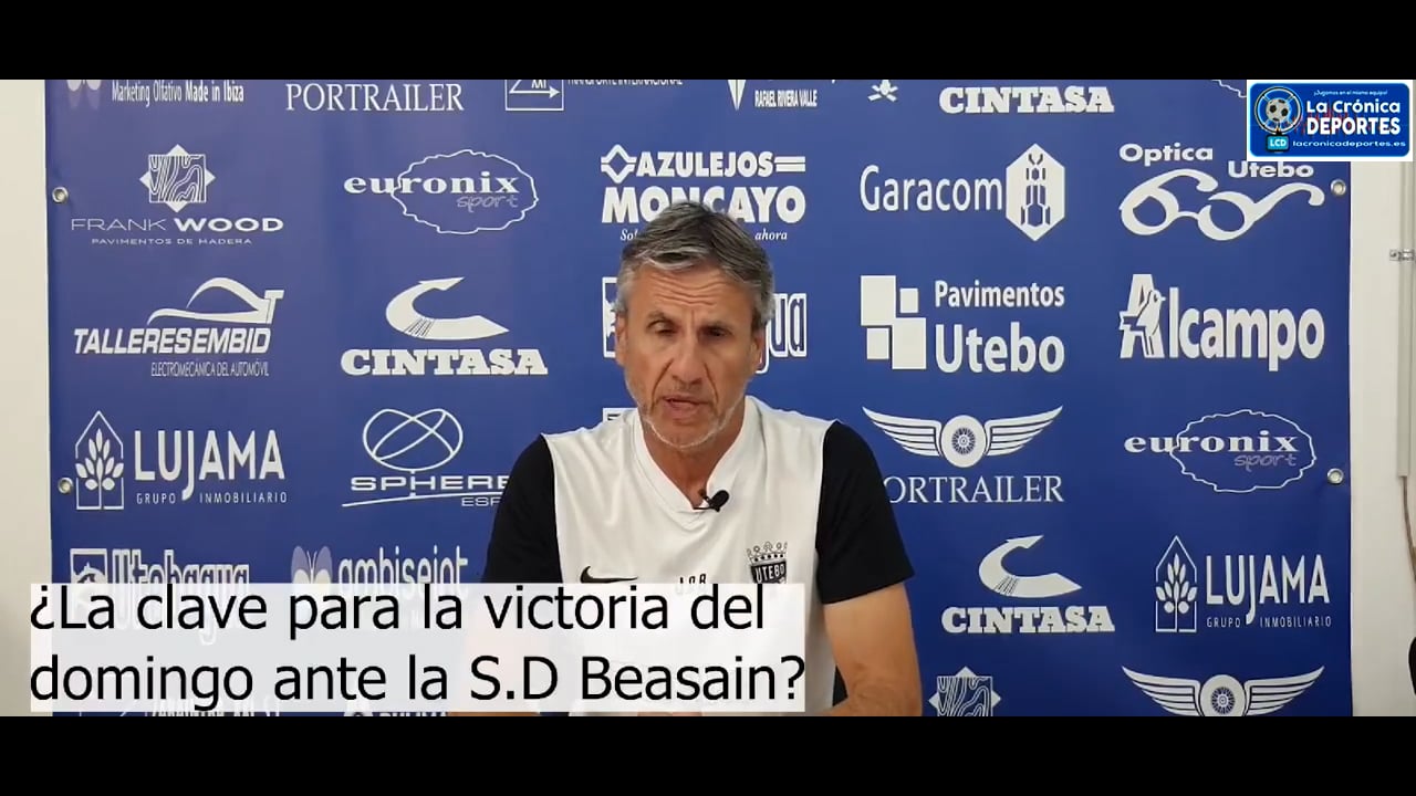 LA PREVIA / JUAN CARLOS BELTRÁN (Entrenador Utebo) Utebo FC - SD Beasain / Jornada 6 / 2ª RFEF - Grupo 2 / Fuente: Facebook Utebo FC