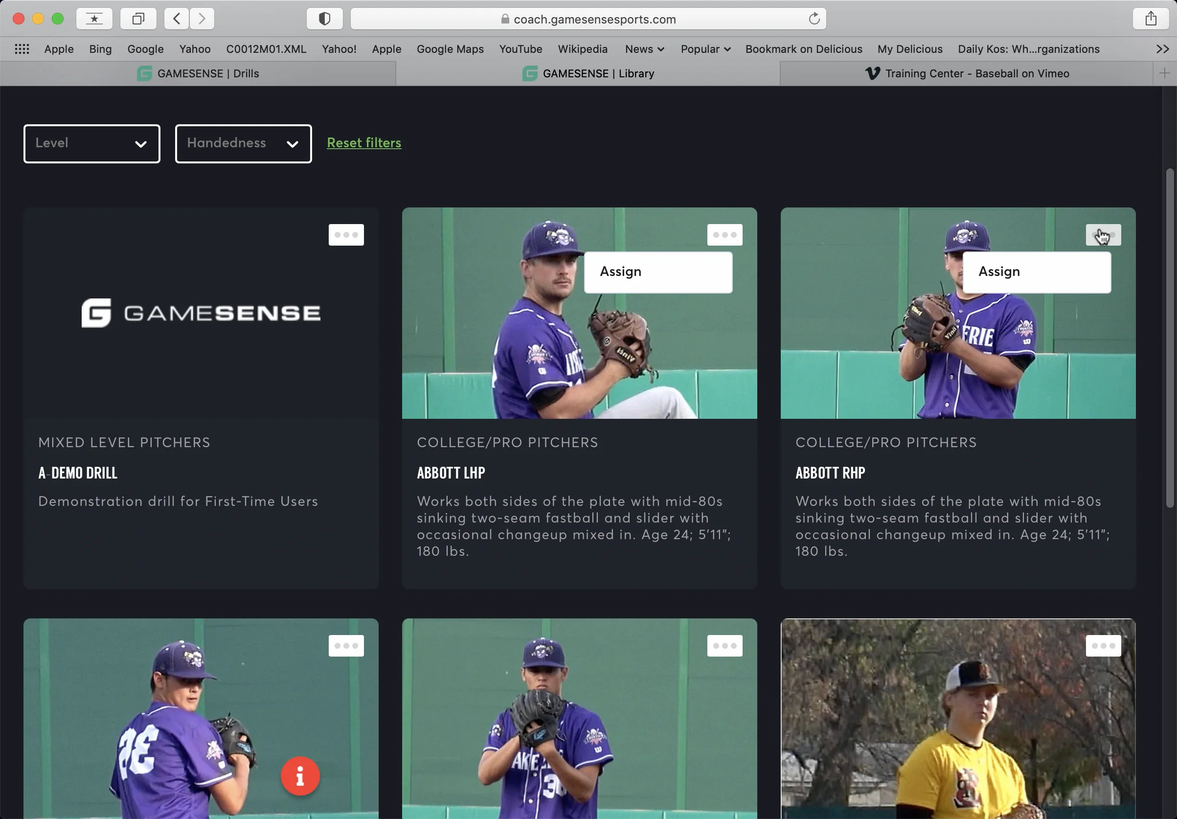 Assigning Pitchers on Vimeo