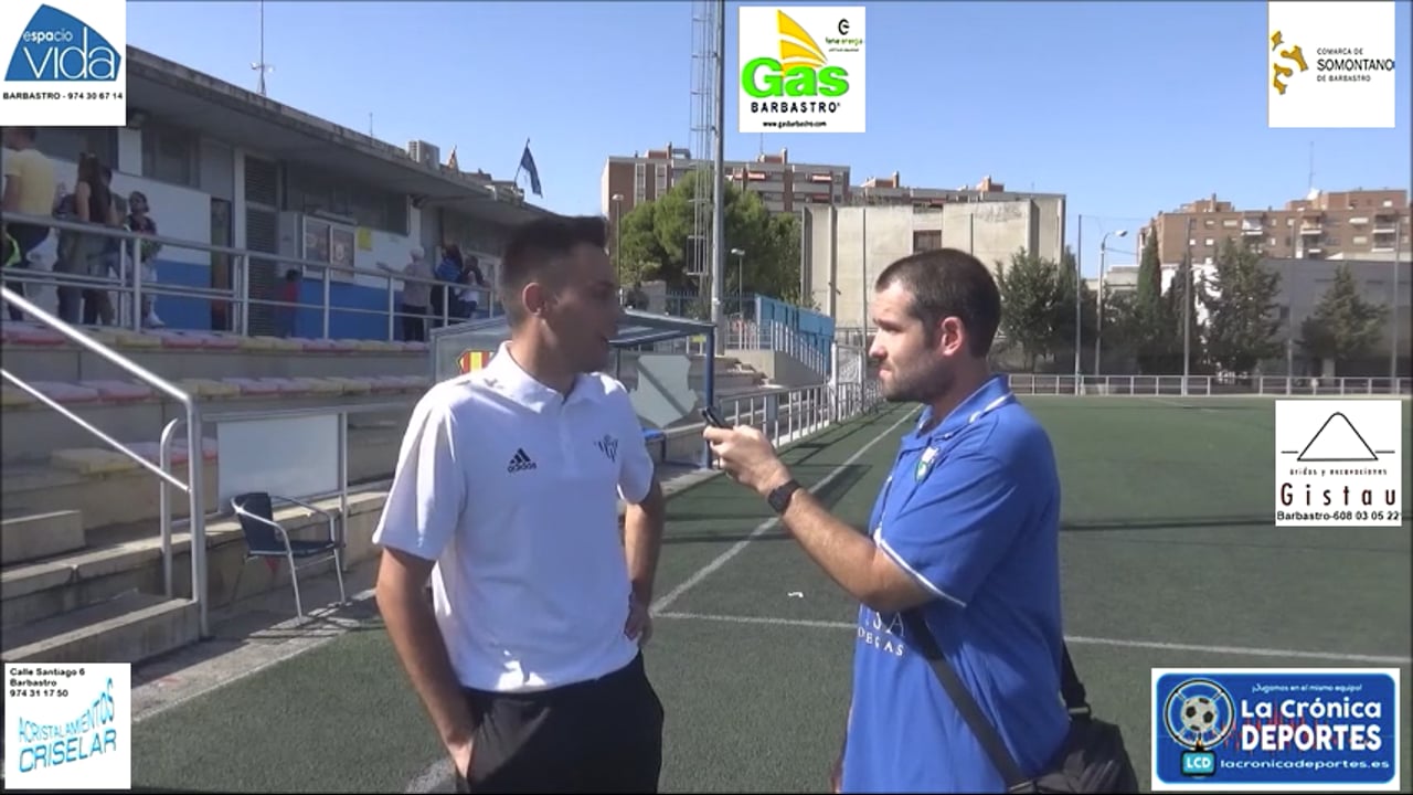 ASIER CASCÁN (Entrenador Casetas) UD San José 1-2 UD Casetas / Jornada 4 / Regional Preferente Gr 2 / Fuente: YouTube Raúl Futbolero