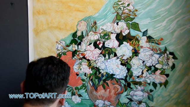 Vincent van Gogh | Roses | Painting Reproduction Video | TOPofART