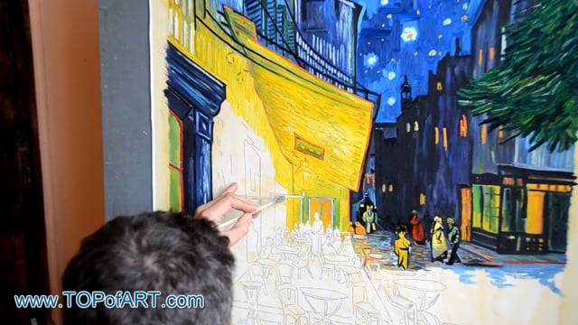 Vincent van Gogh | The Cafe Terrace, Arles | Painting Reproduction Video | TOPofART