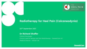 Radiotherapy for Heel Pain (Calcaneodynia), Dr Richard Shaffer