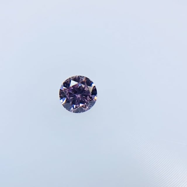 FANCY PURPLISH PINK 0.070ct RD RT1592 CGL