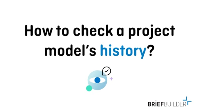 How to check a project model's history?