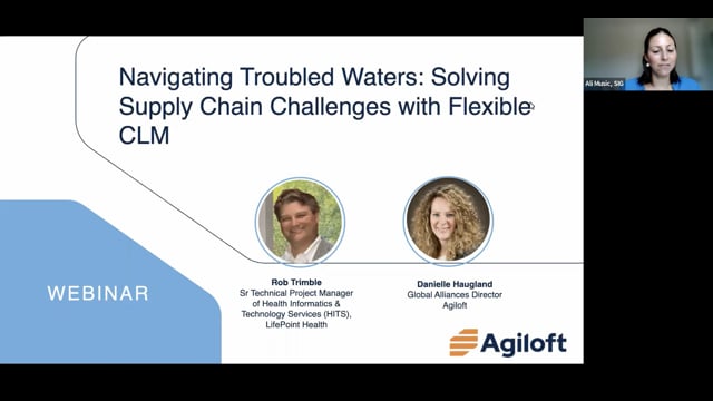 Navigating Troubled Waters: Solving Supply Chain Challenges with Flexible CLM, presented by Agiloft | 9.27.2022