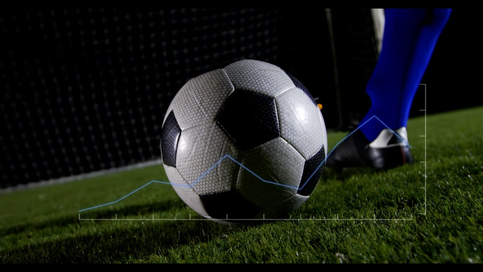 Composition of football on football pitch gold football pitch and