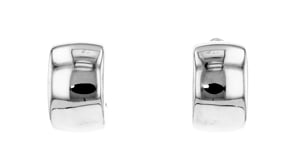 Italian Sterling Silver Wide C-Hoop Earrings