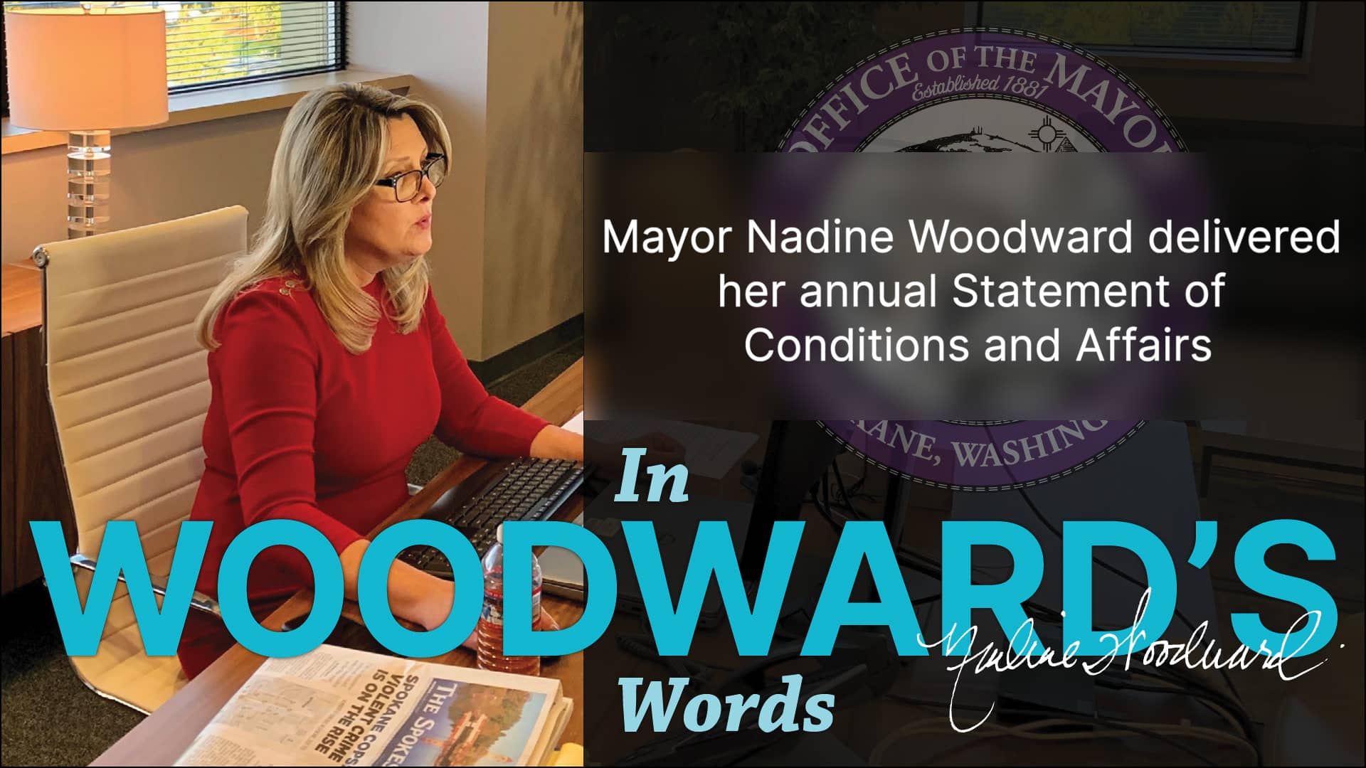 Mayor Nadine Woodward delivered her annual Statement of Conditions and