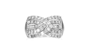 1.00 ct. t.w. Diamond Chevron Ring in 14kt White Gold