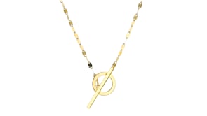 Italian 14kt Yellow Gold Lumachina Toggle Clasp Necklace