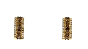 Le Vian Creme Brulee 2.49 ct. t.w. Chocolate and Nude Diamond Hoop Earrings in 14kt Honey Gold