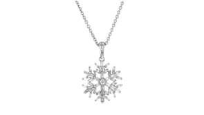 28 ct. t.w. Diamond Snowflake Pendant Necklace in Sterling Silver