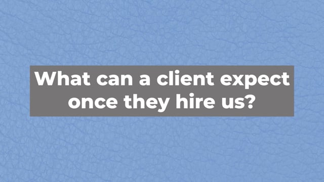 What Can a New Client Expect?