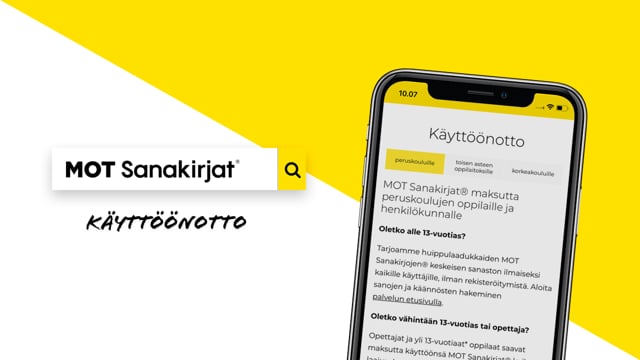 MOT Sanakirjat® maksutta peruskouluille in  on Vimeo