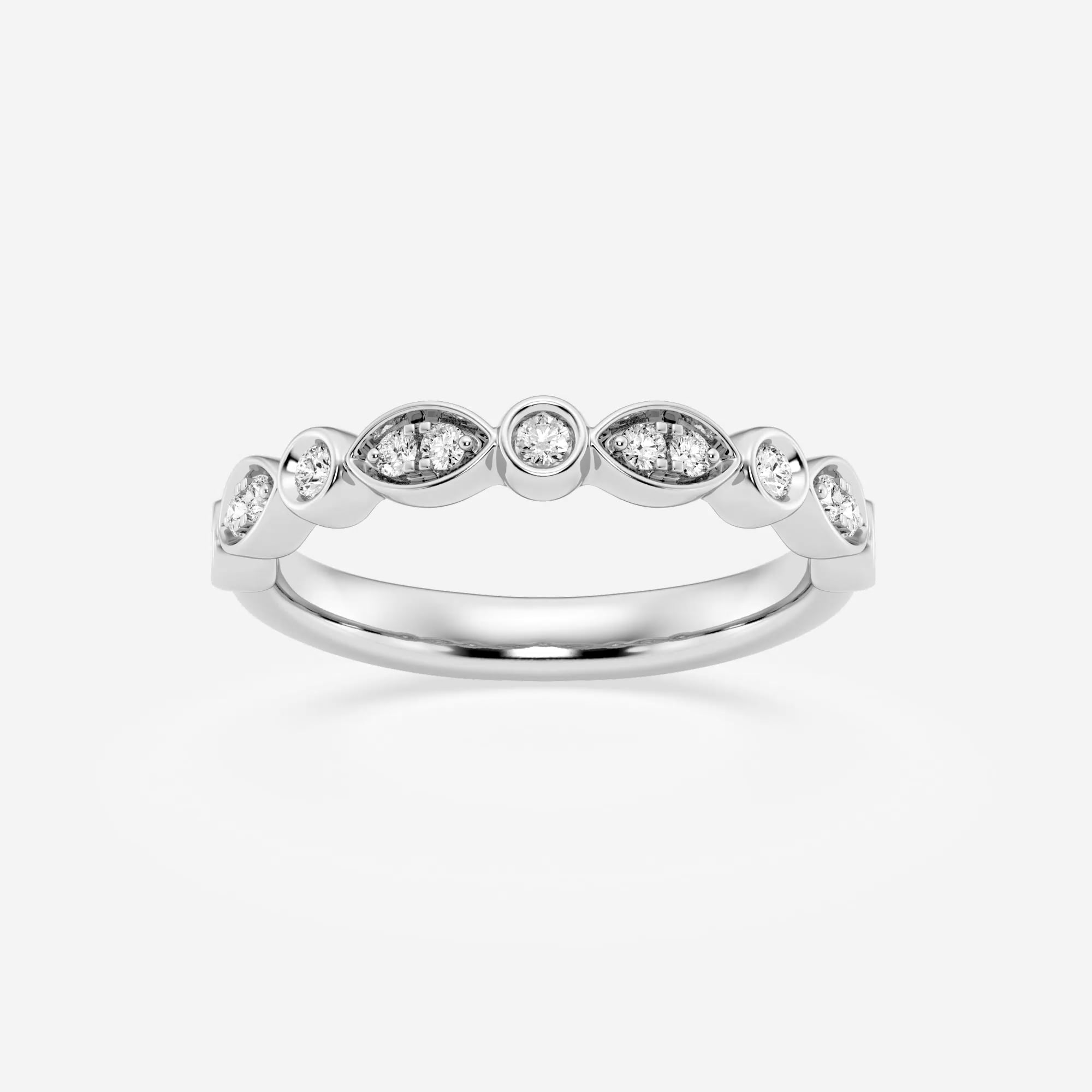 1/5 ctw Round Lab Grown Diamond Stackable Ring - Grownbrilliance