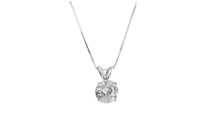 1.20 Carat Diamond Solitaire Necklace in 14kt White Gold