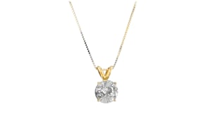 1.20 Carat Diamond Solitaire Necklace in 14kt Yellow Gold
