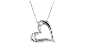 Judith Ripka Eros Sterling Silver Heart Necklace