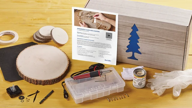 Make It Yourself Pyrography Clock & Coasters Kit - Lee Valley Tools