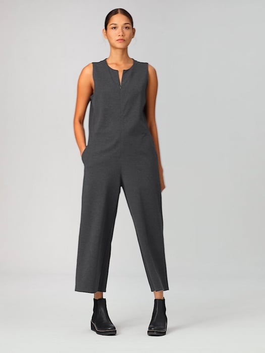 AQUA Sleeveless Crepe Wide Leg Jumpsuit - 100% Exclusive