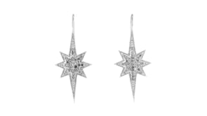 35 ct. t.w. Diamond Star Drop Earrings in Sterling Silver