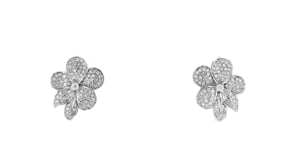 50 ct. t.w. Diamond Flower Earrings in 14kt White Gold