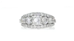 3.00 ct. t.w. Diamond Multi-Row Ring in 14kt White Gold