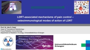 LDRT-associated Mechanisms of Pain Control, Dr Udo Gaipl