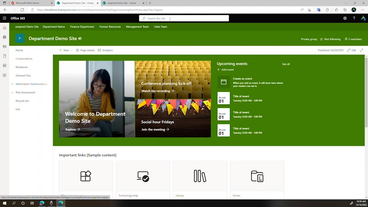 SharePoint Intro Level 1 Training.mp4 on Vimeo