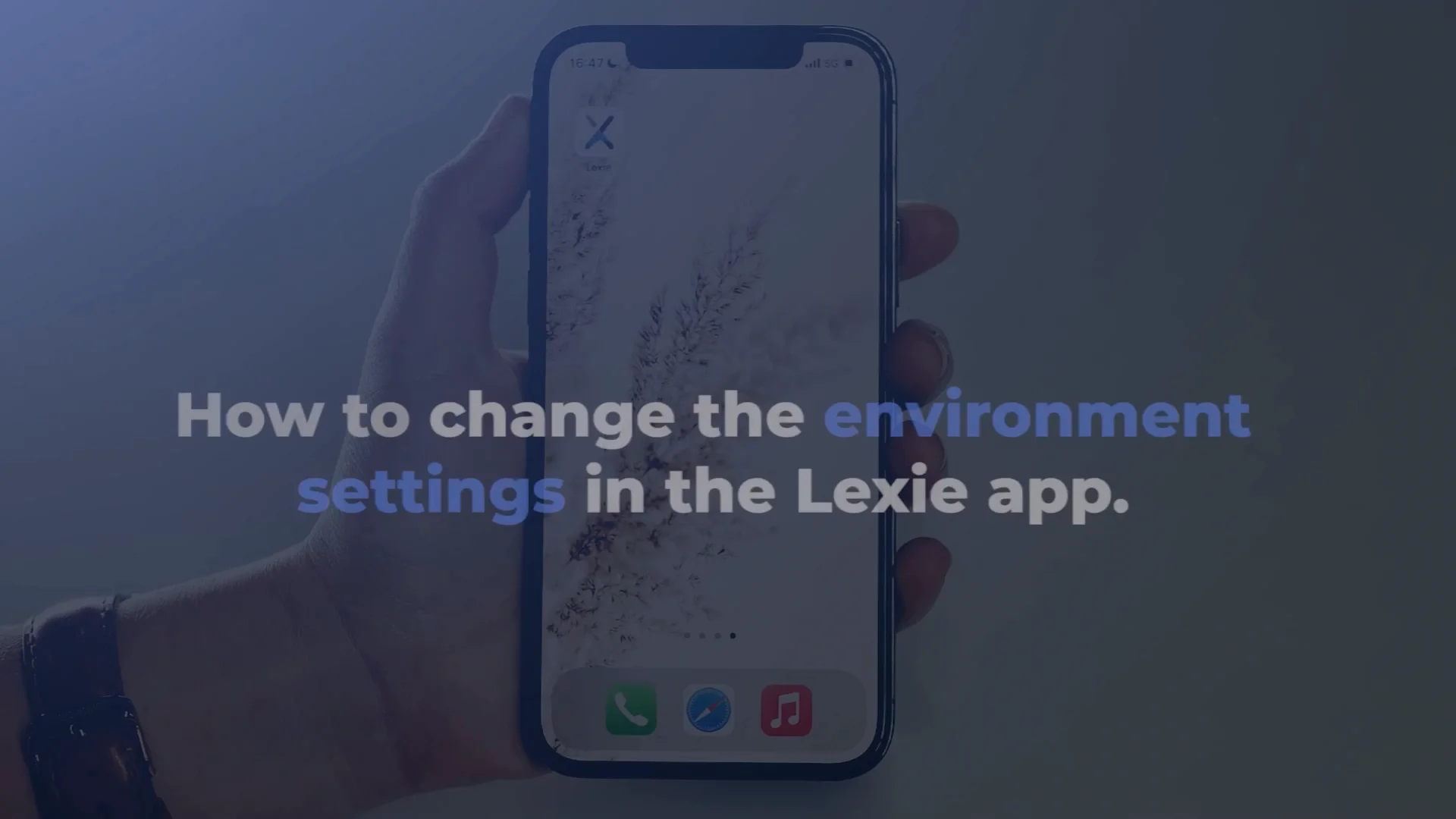 How to change the environment settings in the Lexie app Lexie B1 & B2
